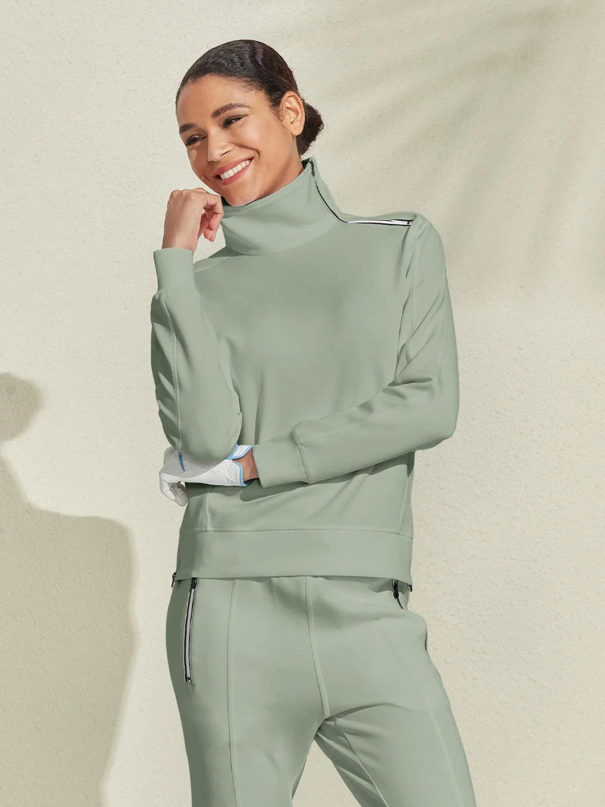 More Than Basic Irregular Collar Golf Sweatshirt