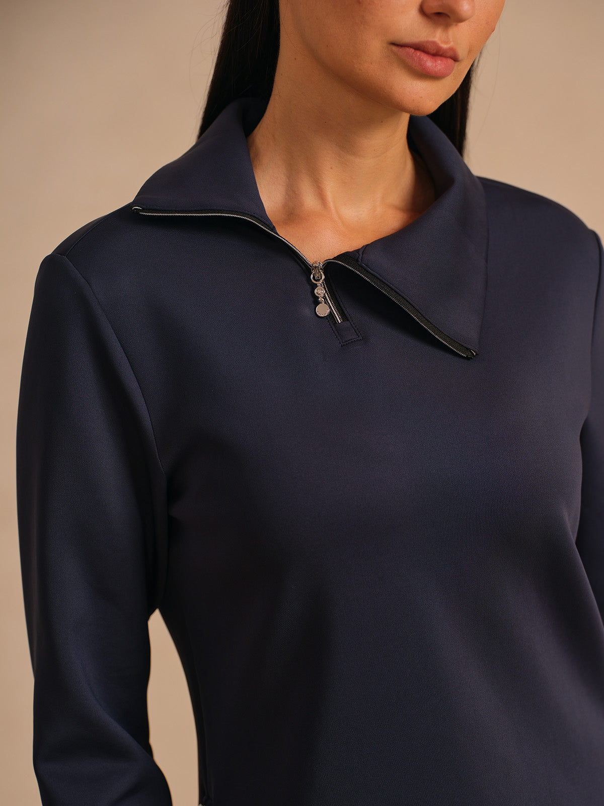 More Than Basic Asymmetrical Collar Golf Sweatshirt