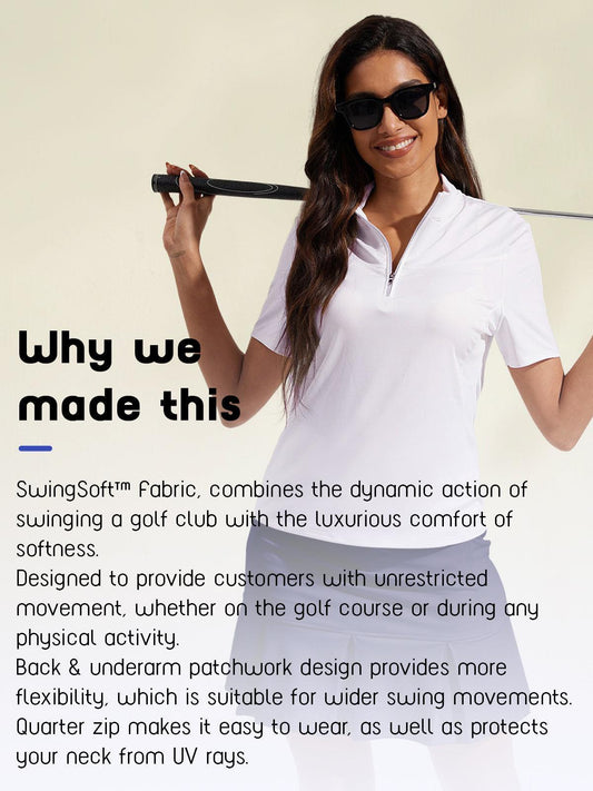 More Than Basic Golf Shirt Quarterzip UPF50+