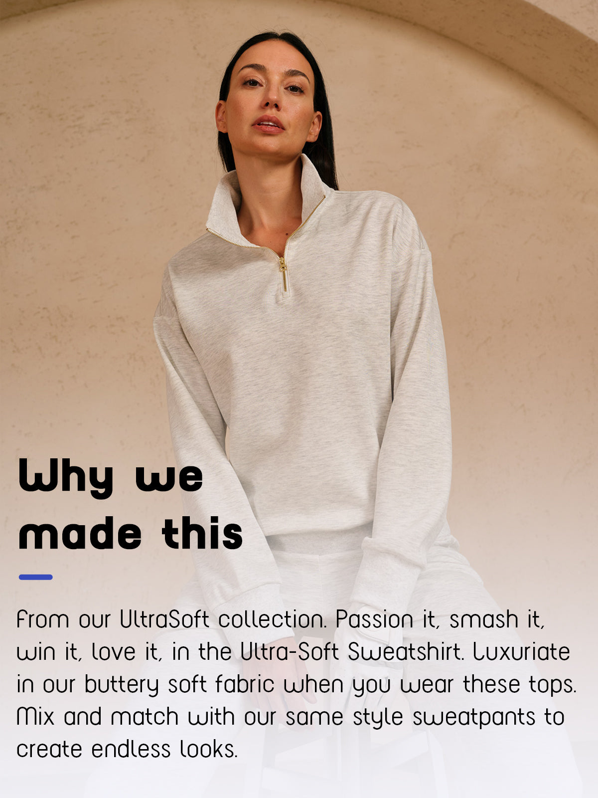 UltraSoft Long Sleeve Quarterzip Sweatshirt