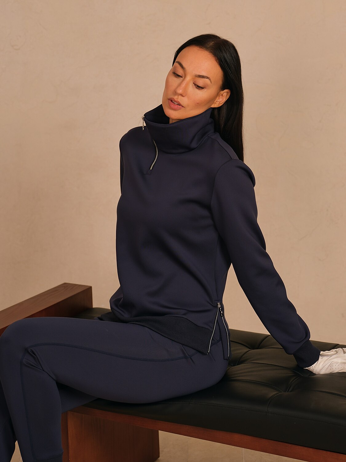 More Than Basic Asymmetrical Collar Golf Sweatshirt