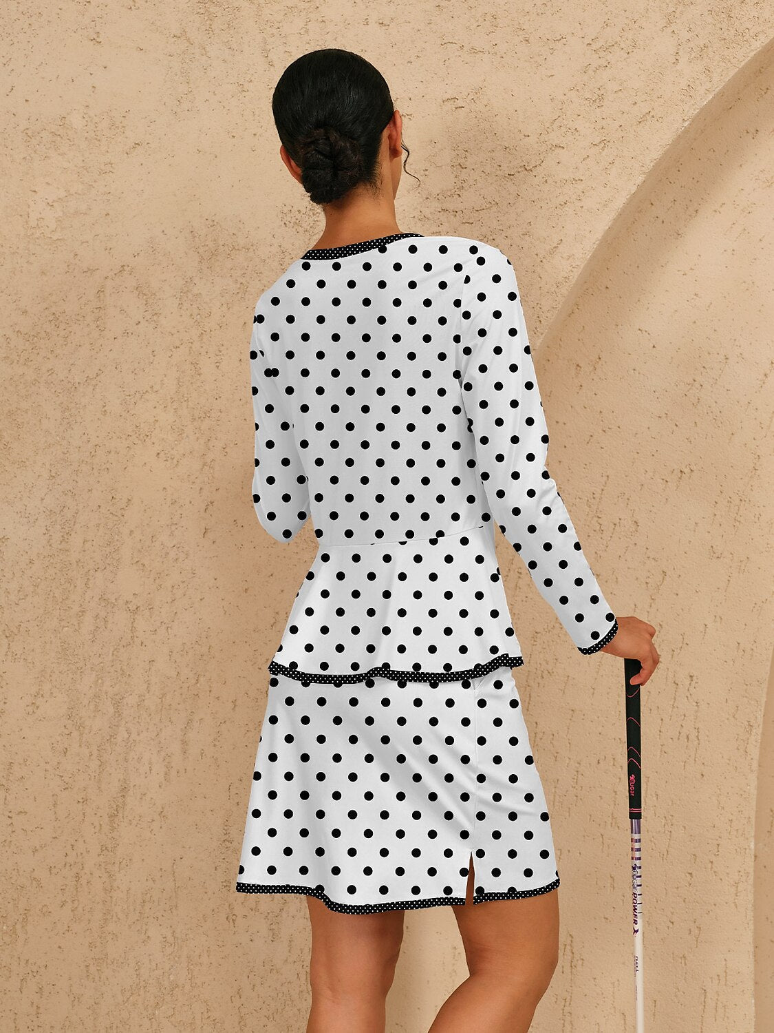 Hyper-prep Silky Ruffle Polo Top UPF50+