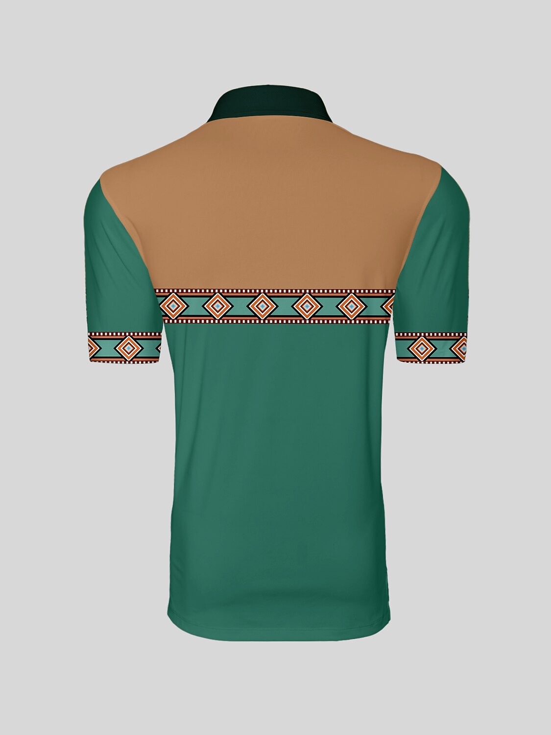 Bold Baroque Men's Ribbed Collar Polo Top UPF50+