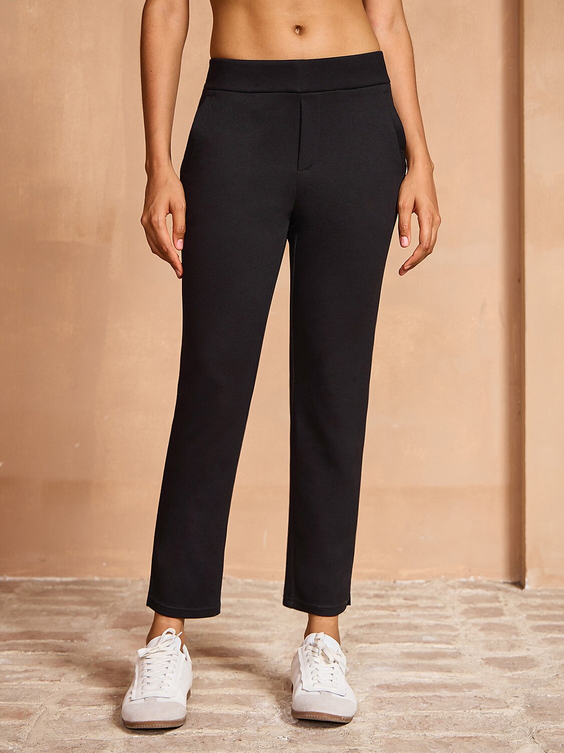 More Than Basic Stretch Zipper Pocket Ankle Pants