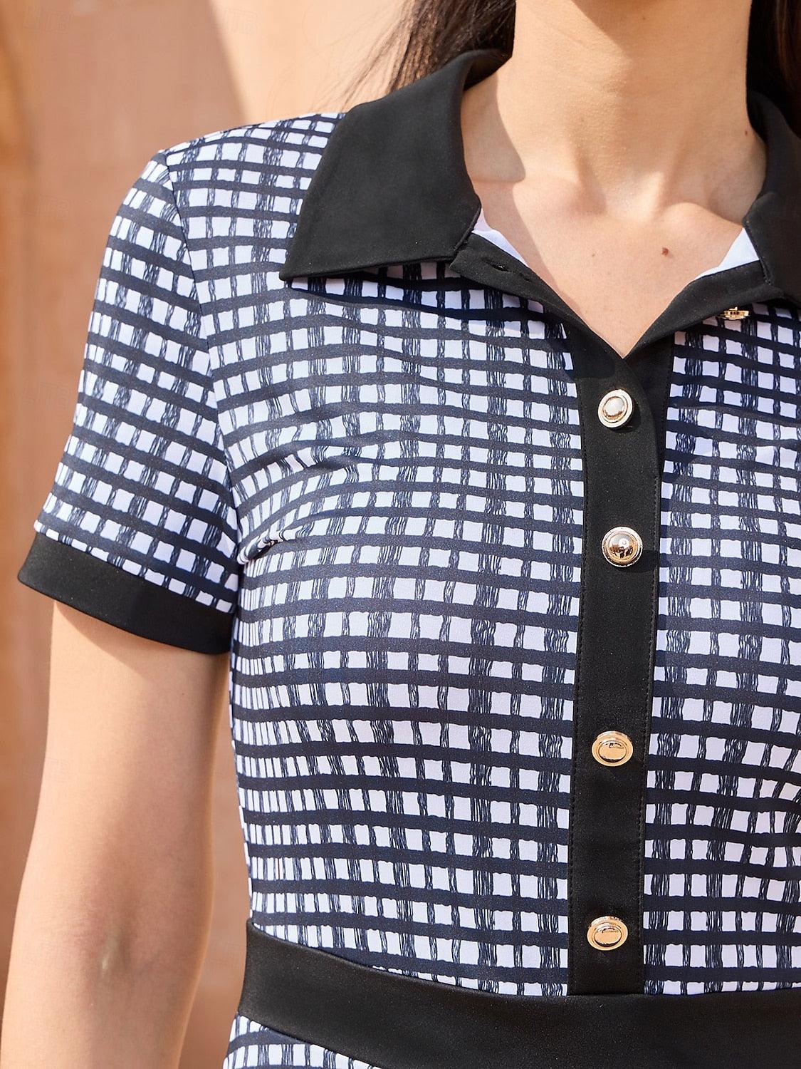 More Than Basic Short Sleeve A-Line Dress UPF50+