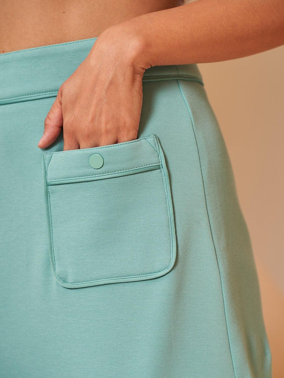 Crisp Couture 17.5 Inch Pique Pocket Skort