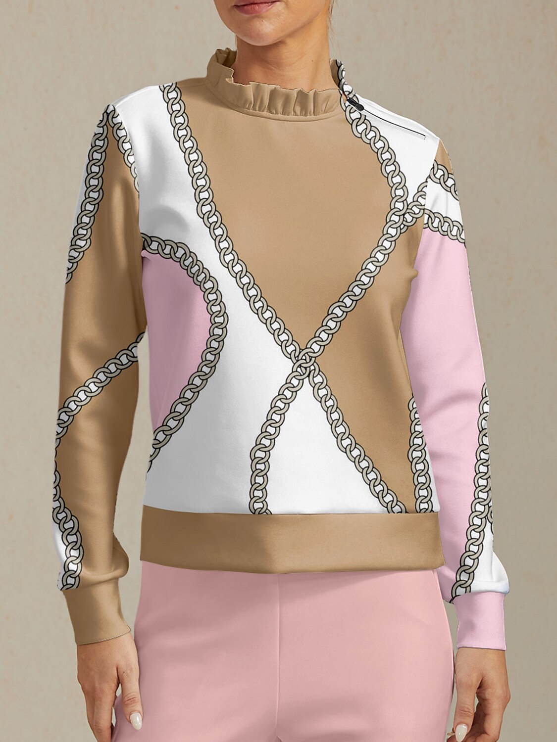 Hyper-prep Ruffle Collar Golf Sweatshirt