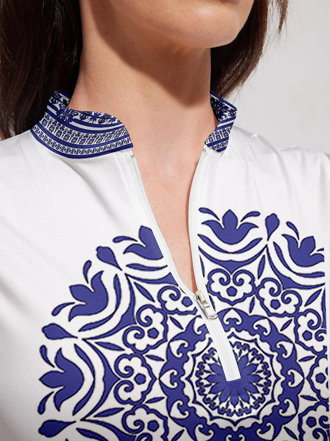 Pretty Feminine Short Sleeve 36.5 Inch Dress UPF50+