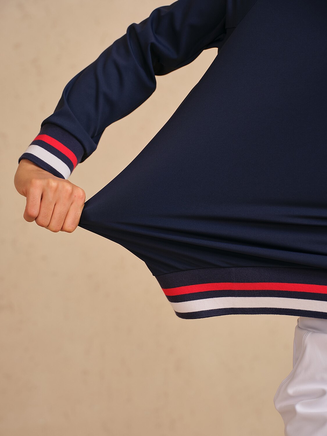 Navycore Color Block V-Neck Golf Polo Shirt UPF50+