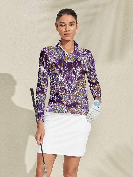 Pretty Feminine Golf Shirt Quarterzip UPF50+