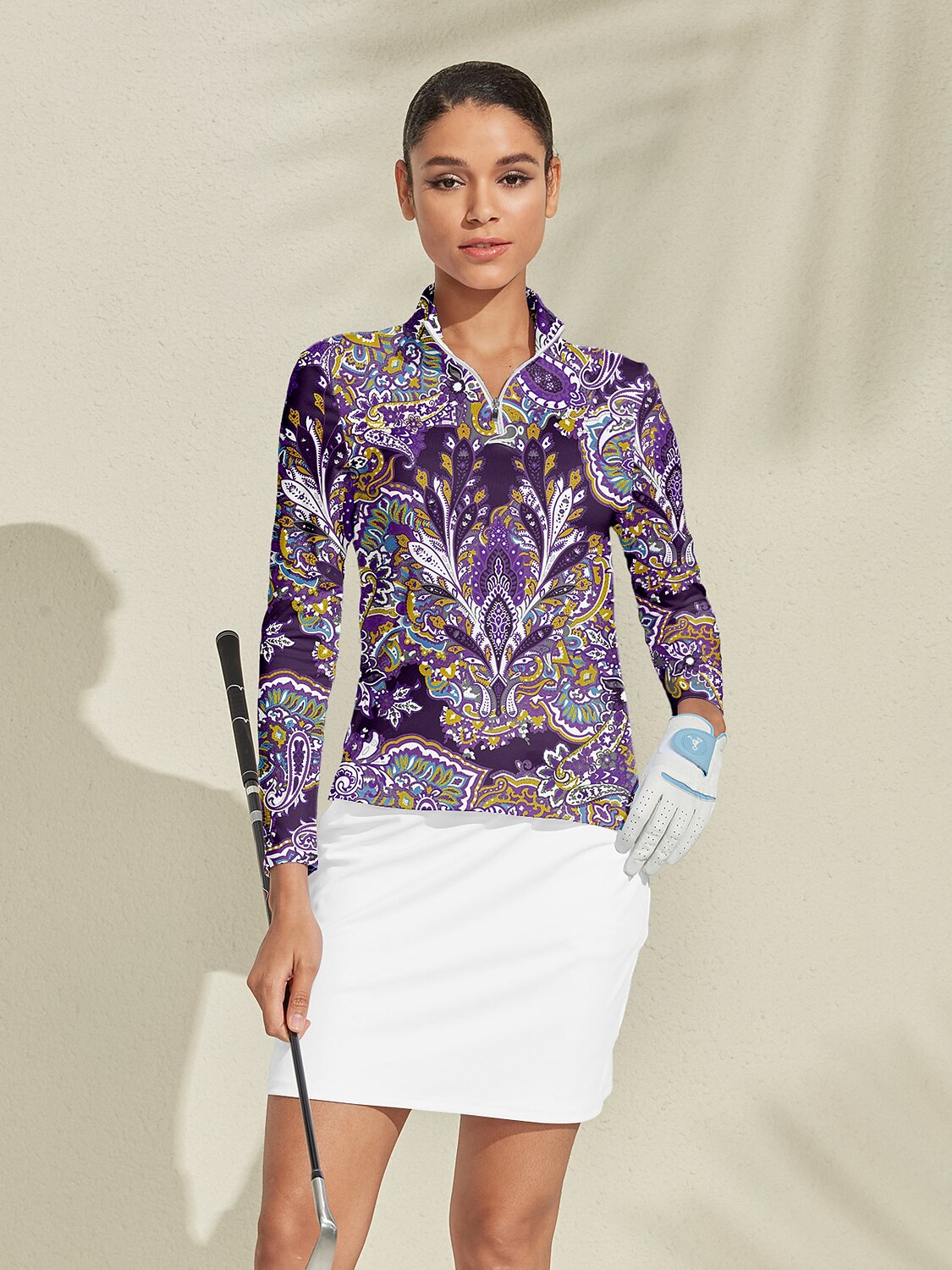 Pretty Feminine Golf Shirt Quarterzip UPF50+