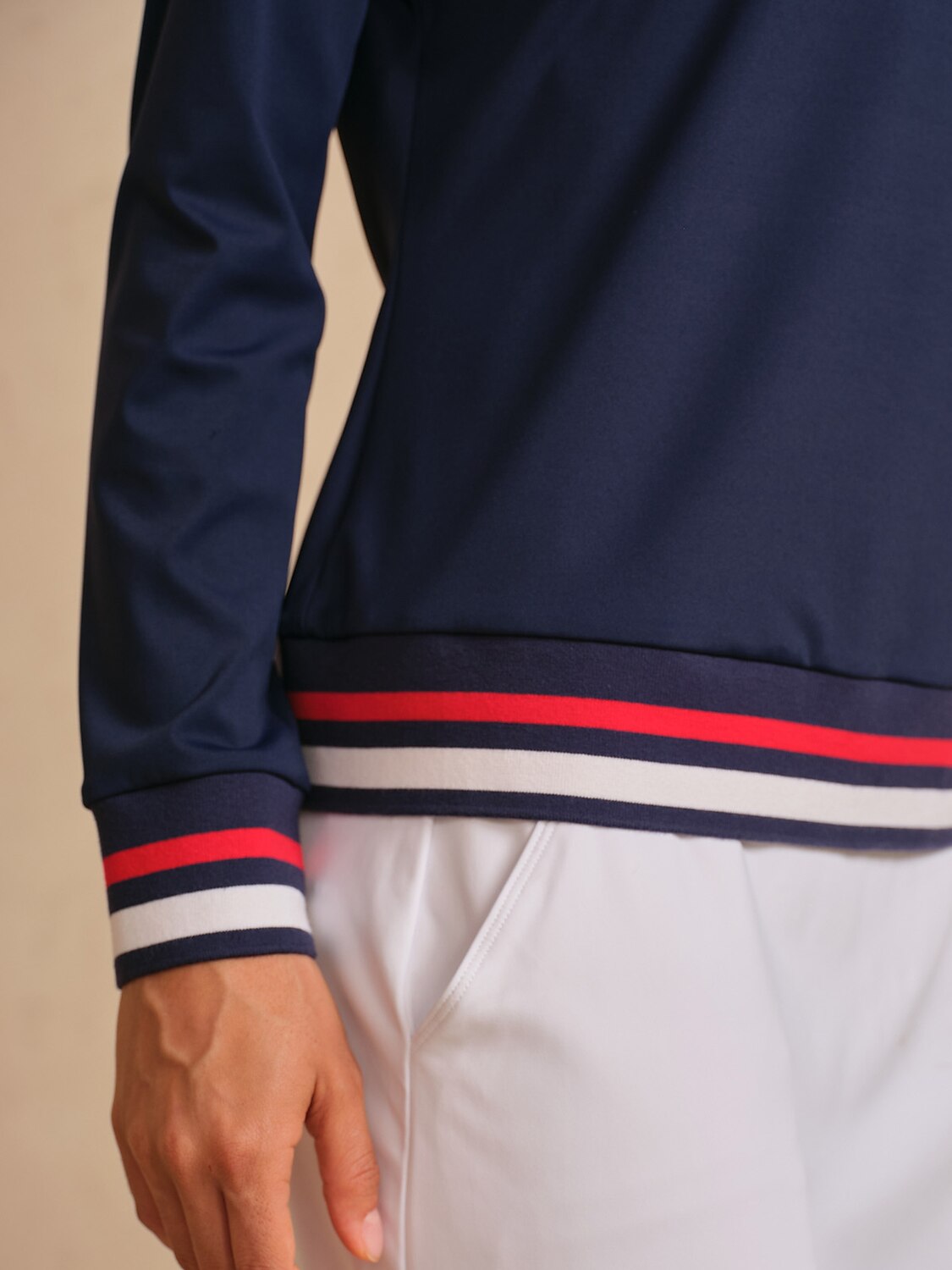 Navycore Color Block Ribbed Golf Polo Shirt UPF50+