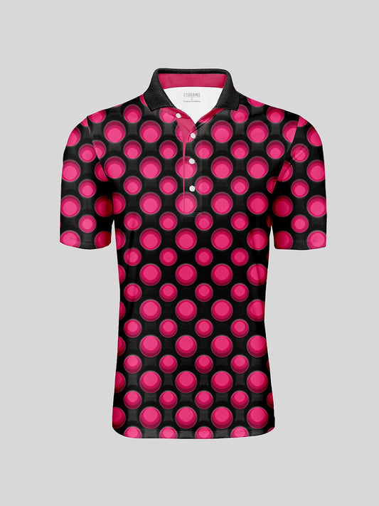 Hyper-prep Men's Ribbed Collar Polo Top UPF50+