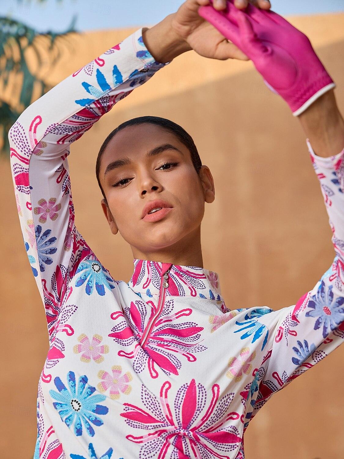 Premium Long Sleeve Mock Neck Quarterzip UPF50+