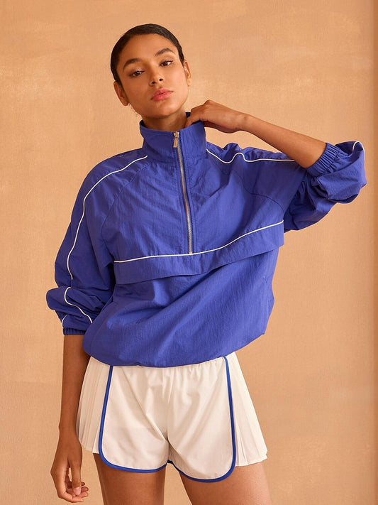 More Than Basic Long Sleeve Trimmed Pocket Sweatshirt