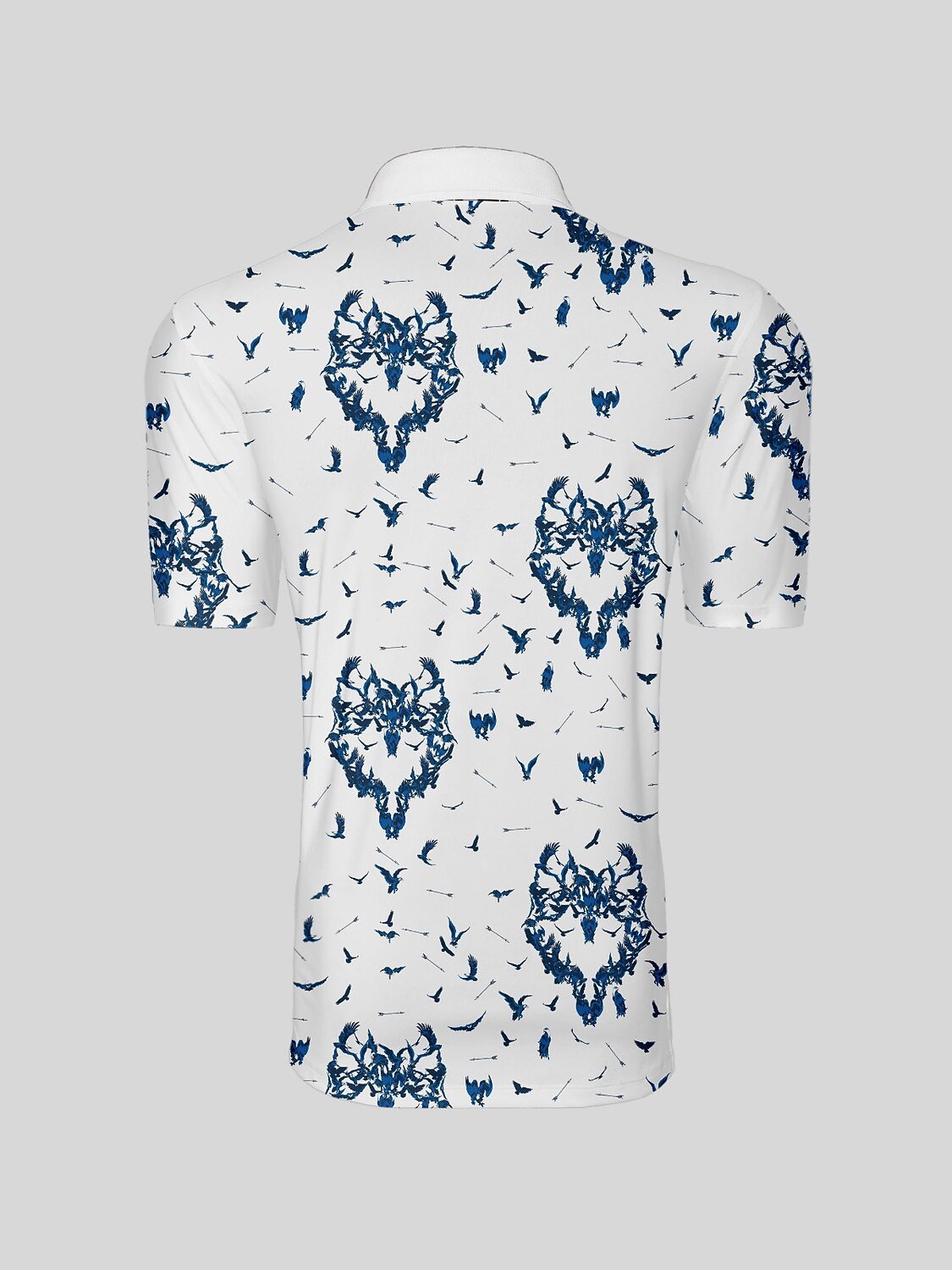 Wildlife Party Men's Ribbed Collar Polo Top UPF50+