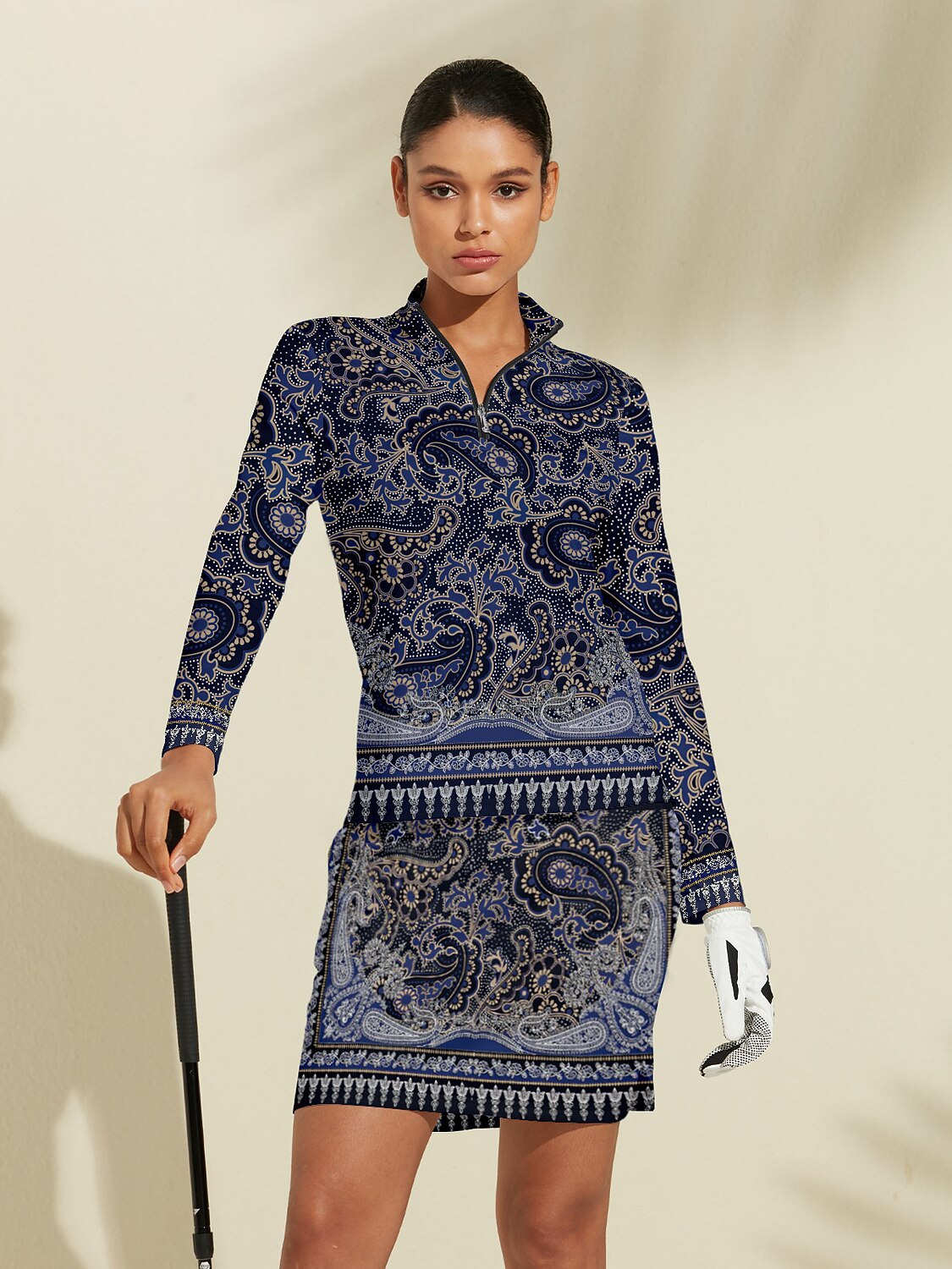 Pretty Feminine Silky Golf Shirt Quarterzip UPF50+