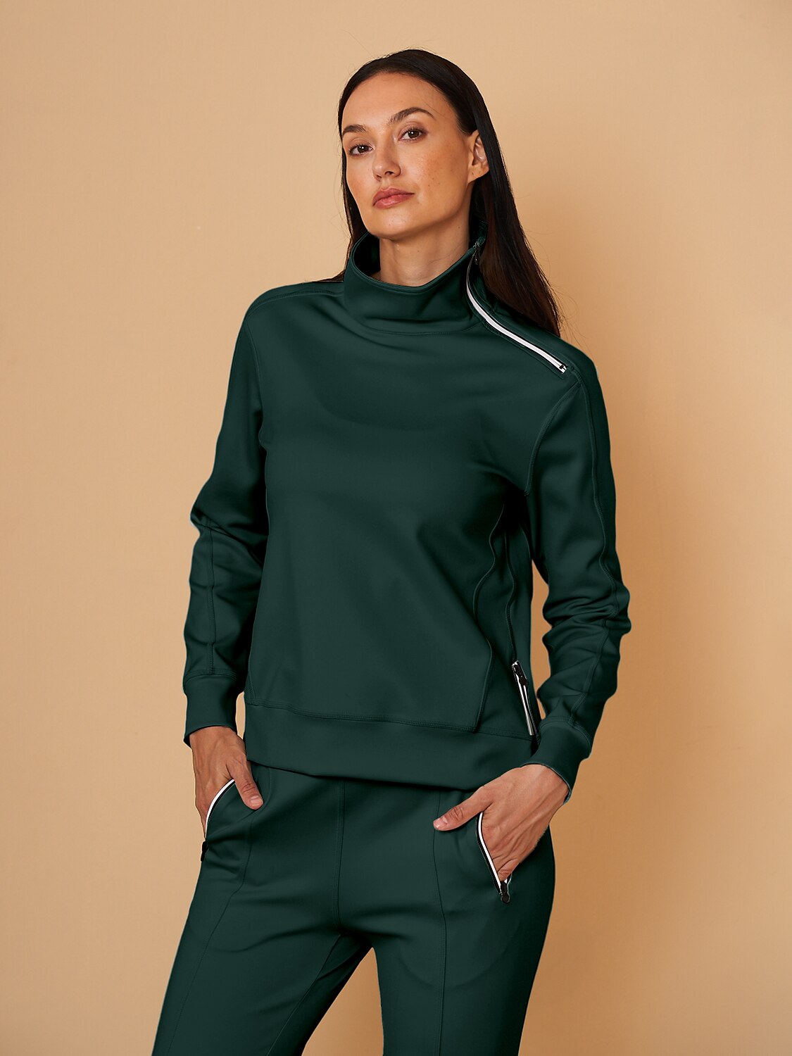 More Than Basic Irregular Collar Golf Sweatshirt