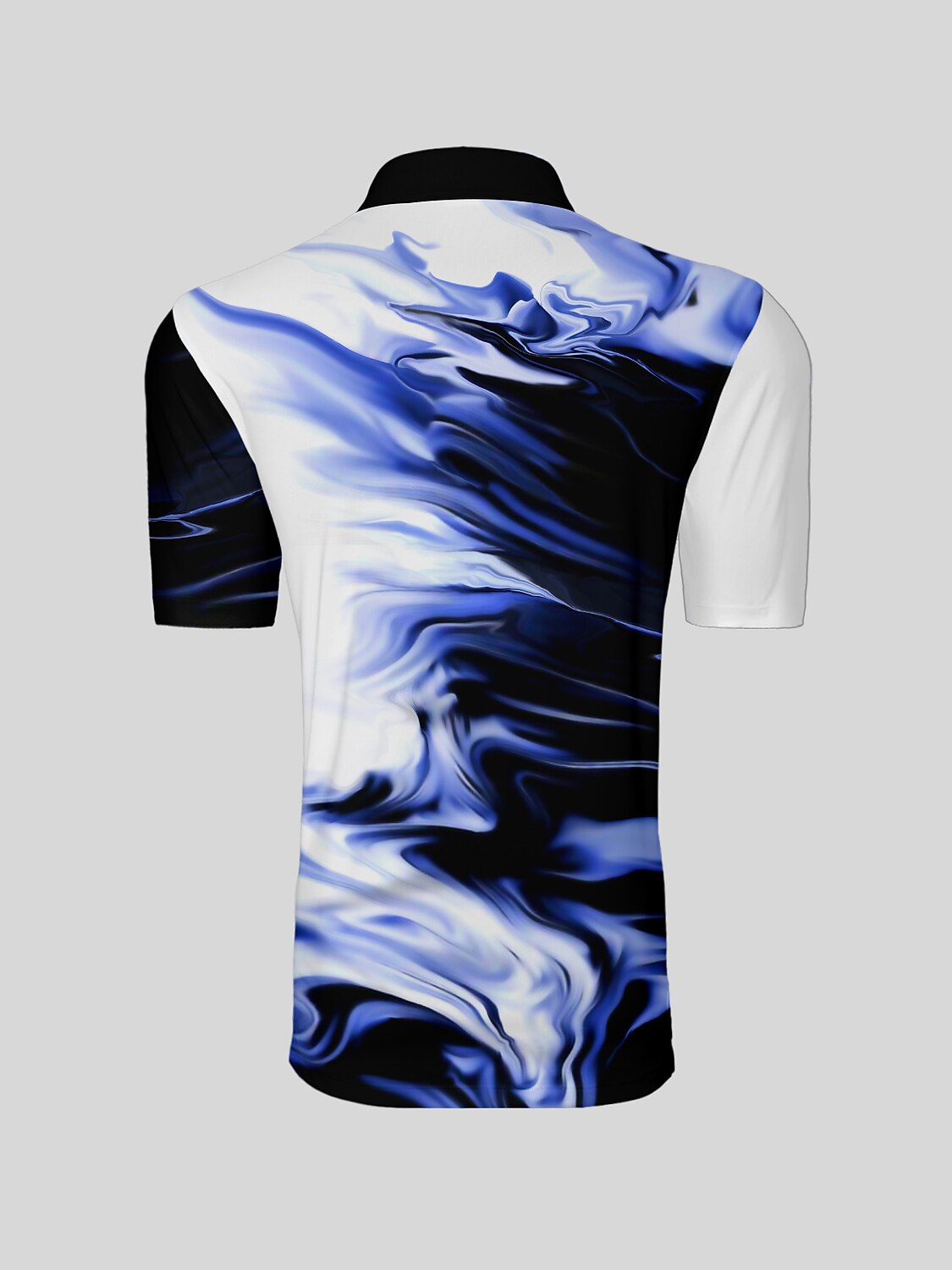 Inked Skins Men's Ribbed Collar Polo Top UPF50+