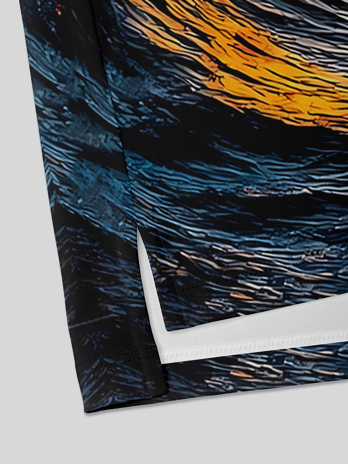 Playful Nautical Men's Ribbed Collar Polo Top UPF50+