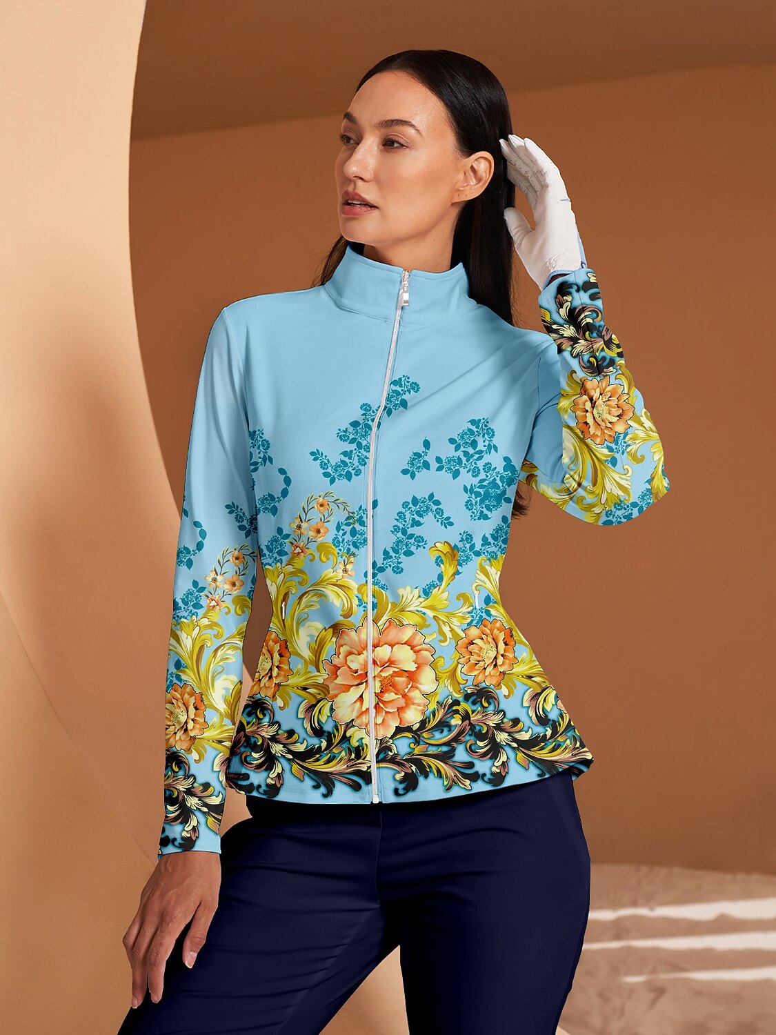 Botanical Energy Ruffle Golf Jacket Sun Protection