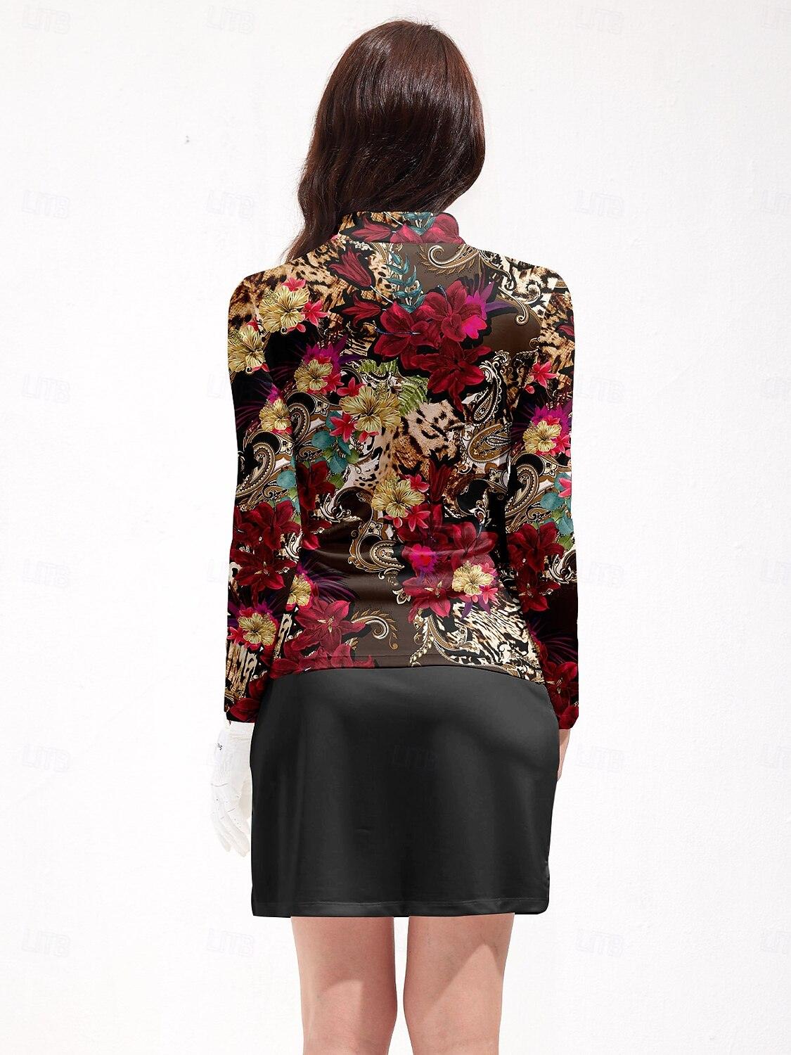 Hyped-up Tropical Golf Shirt Quarterzip UPF50+