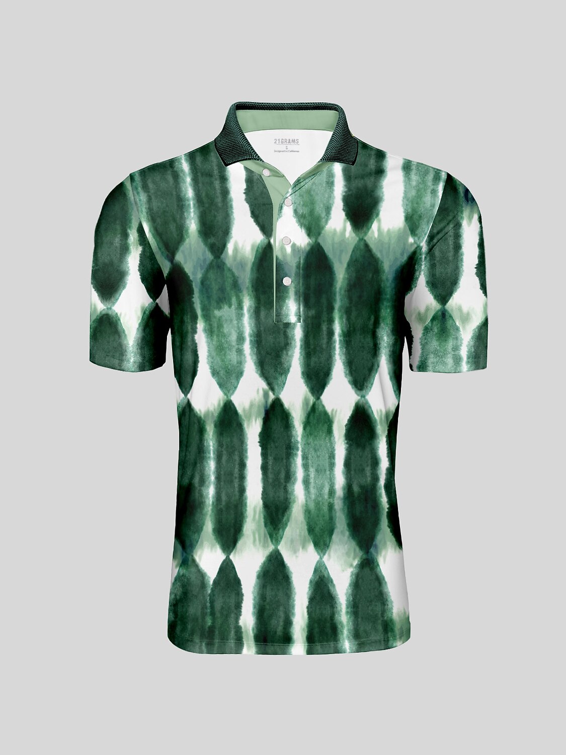 Inked Skins Men's Ribbed Collar Polo Top UPF50+