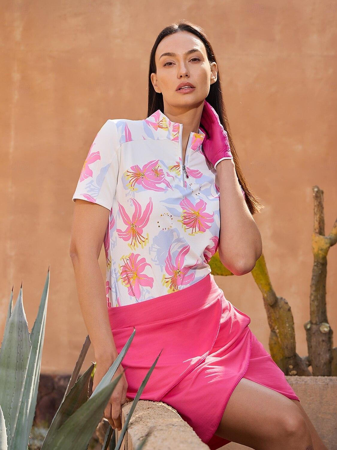 Premium Short Sleeve Mock Neck Quarterzip UPF50+