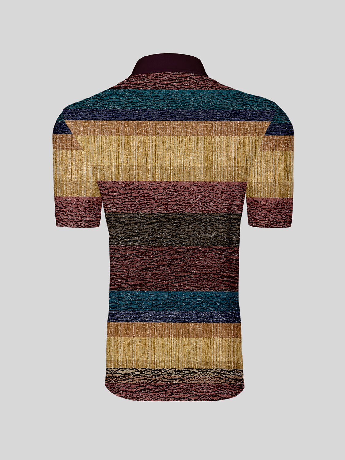 Inked Skins Men's Ribbed Collar Polo Top UPF50+