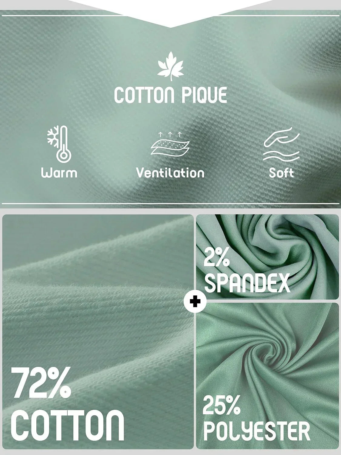 Crisp Couture Long Sleeve Pique Quarterzip