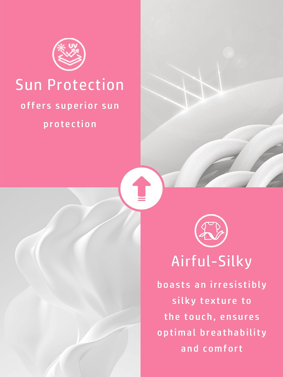 Hyper-prep Ruffle V-Neck Silky Polo Top UPF50+