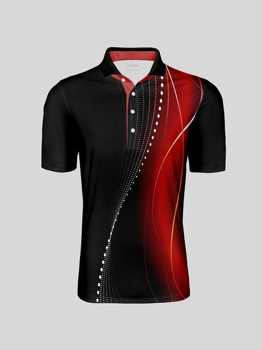 Air Brush Men's Ribbed Collar Polo Top UPF50+
