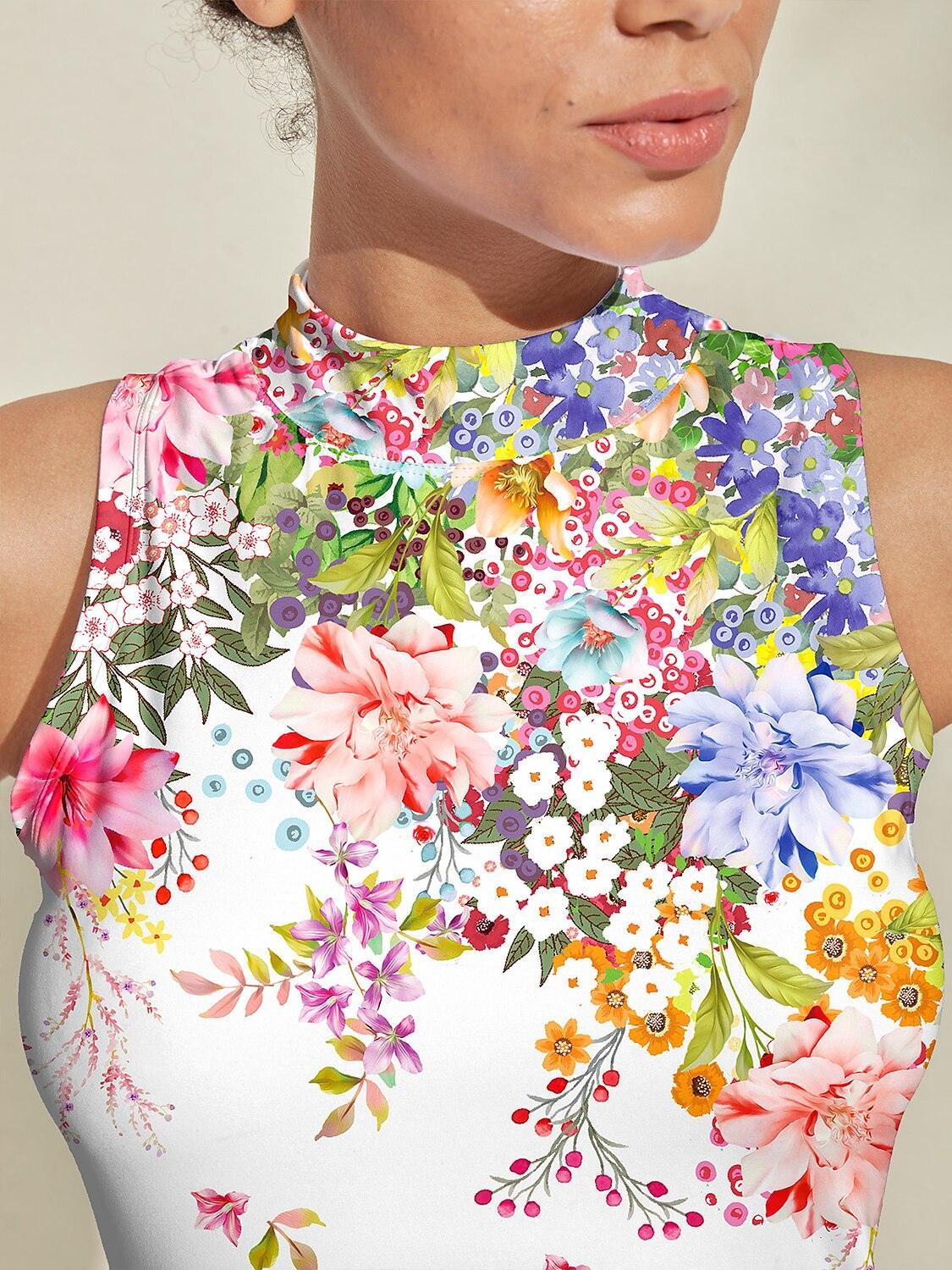 Botanical Energy Ruffle 34.5 Inch Dress For Golf Pickleball & Tennis