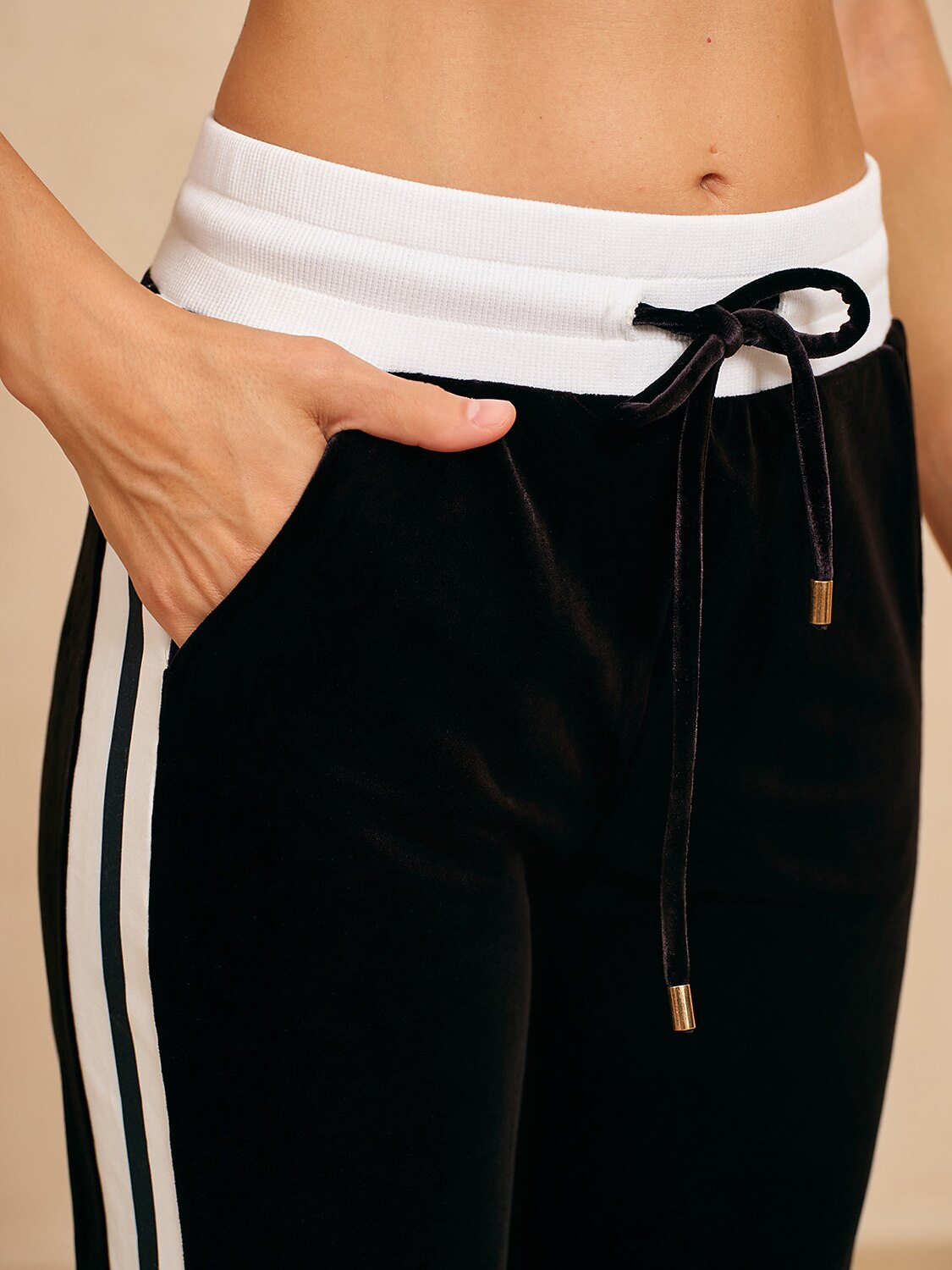 UltraSoft Velvet 40 Inch Stretch Drawstring Wide Leg Pants