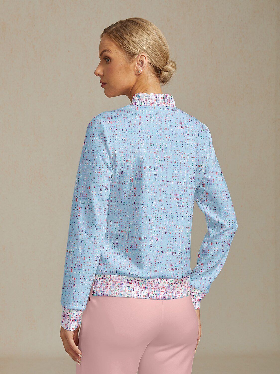 Hyper-prep Ruffle Collar Golf Sweatshirt