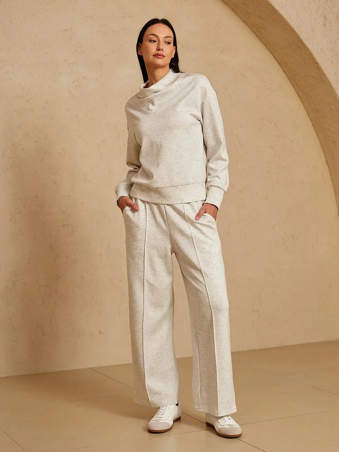 UltraSoft Long Sleeve Cowl Neck Sweatshirt