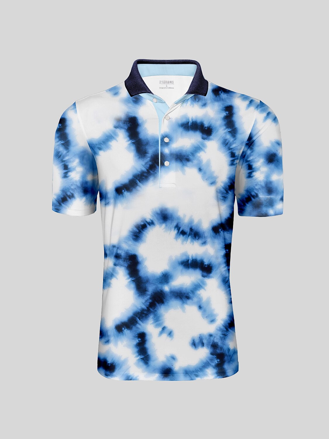 Inked Skins Men's Ribbed Collar Polo Top UPF50+