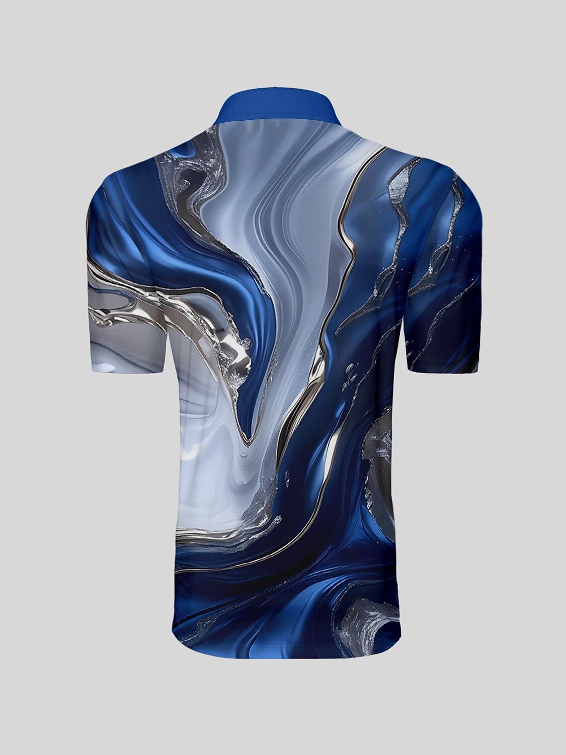 Inked Skins Men's Ribbed Collar Polo Top UPF50+