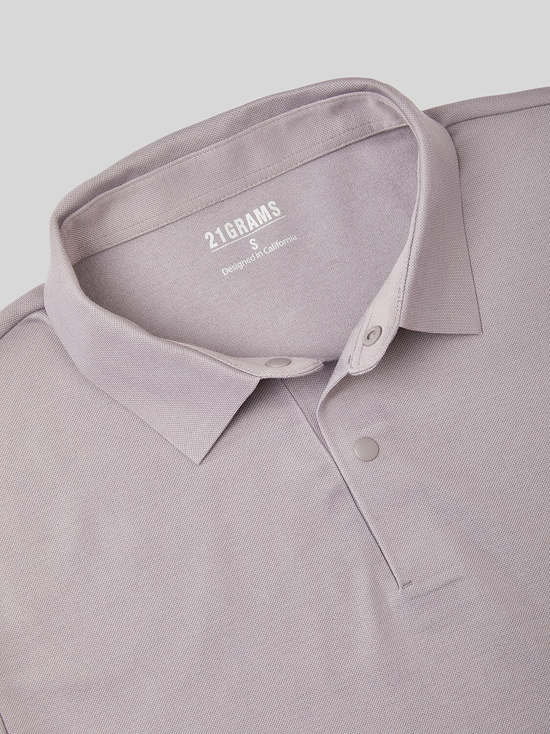 Aqua Wool Men's Snap Buttons Long Sleeve Polo Shirt