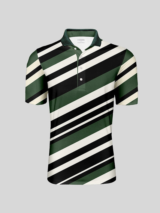 Hyper-prep Men's Ribbed Collar Polo Top UPF50+