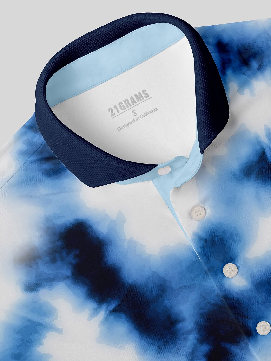 Inked Skins Men's Ribbed Collar Polo Top UPF50+