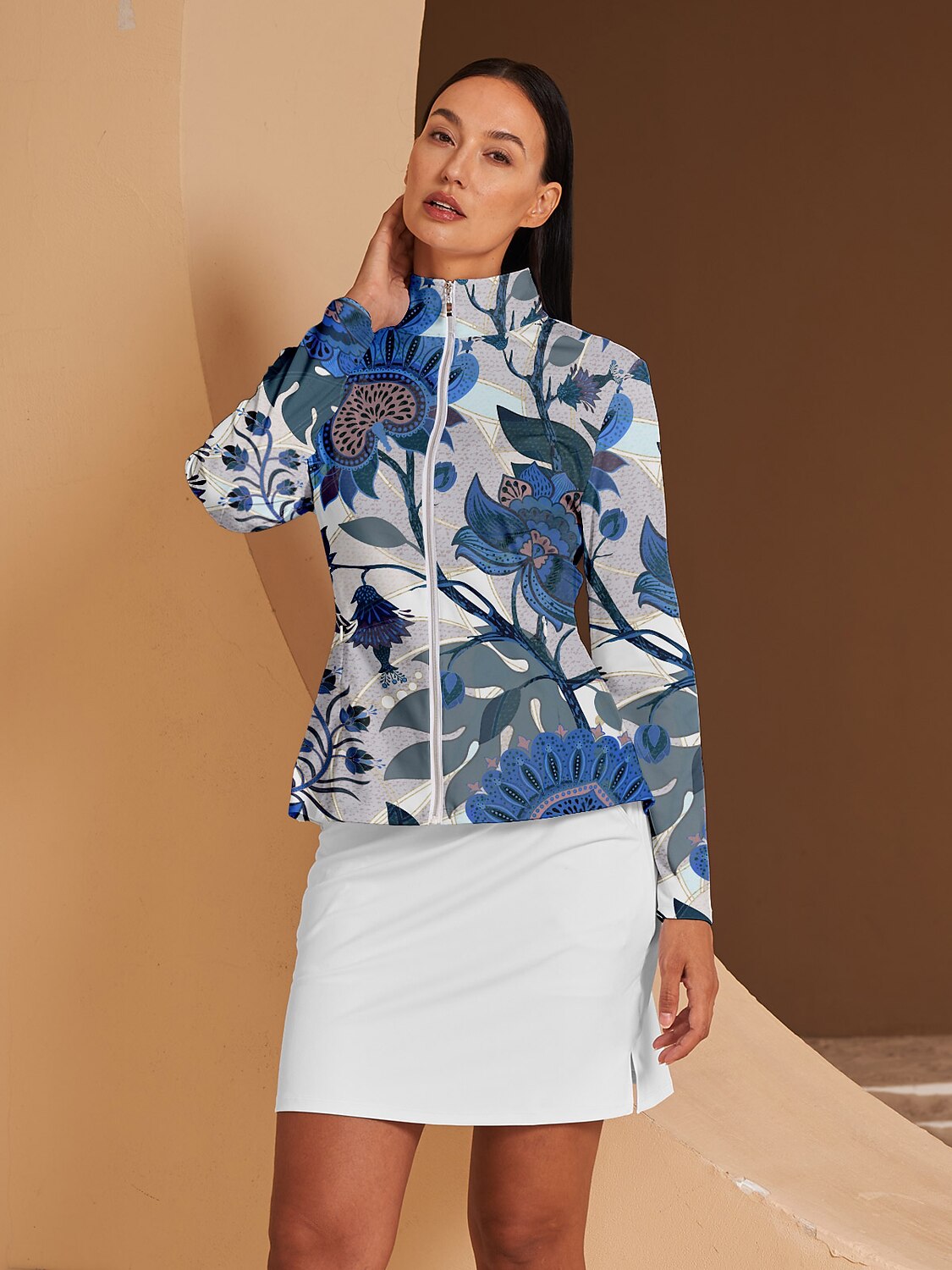 Botanical Energy Ruffle Golf Jacket Sun Protection