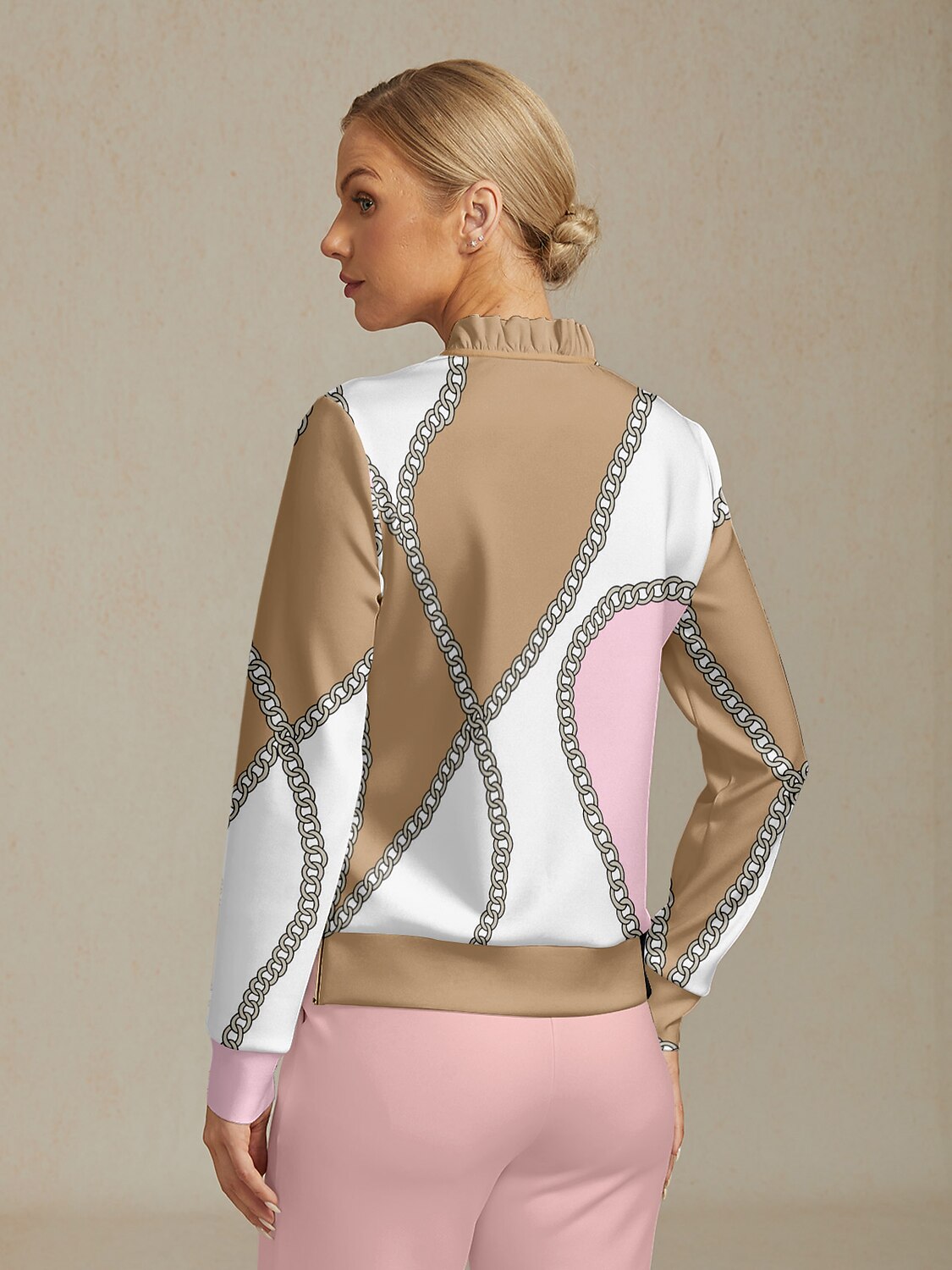 Hyper-prep Ruffle Collar Golf Sweatshirt