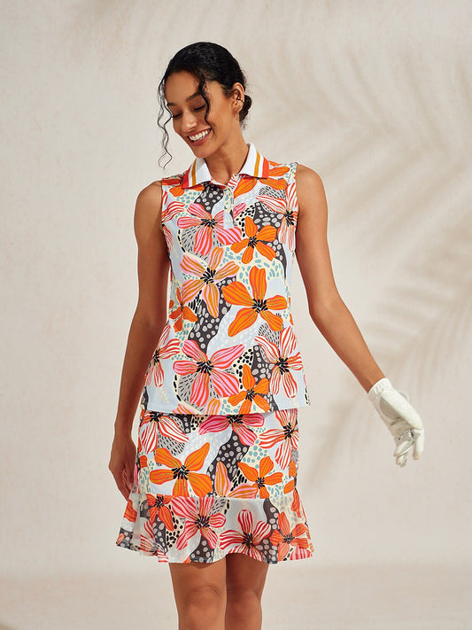 Premium Sleeveless Ribbed Collar Polo UPF50+