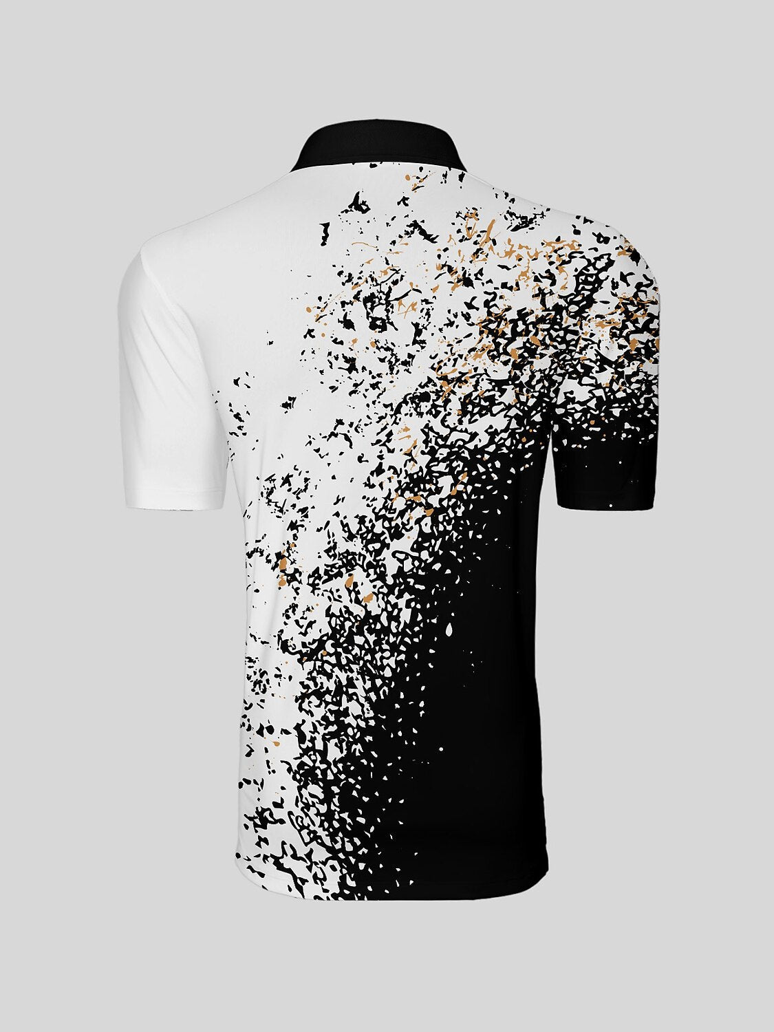 Inked Skins Men's Ribbed Collar Polo Top UPF50+