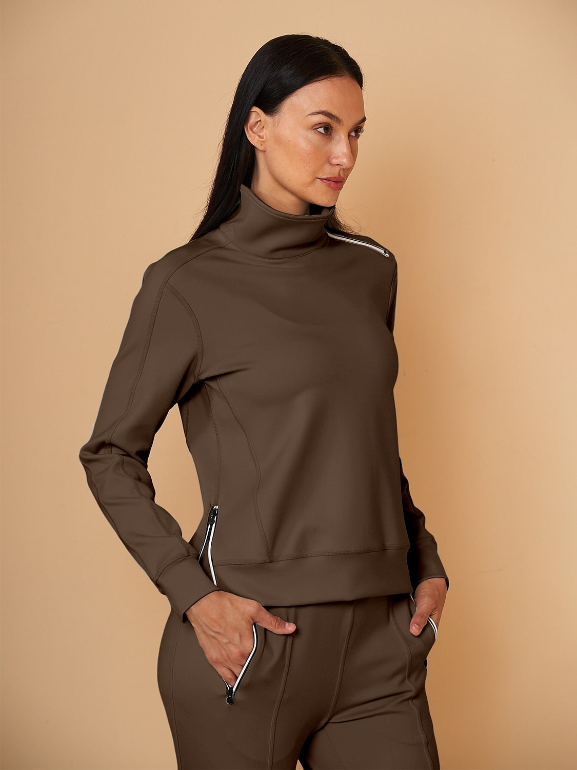 More Than Basic Irregular Collar Golf Sweatshirt