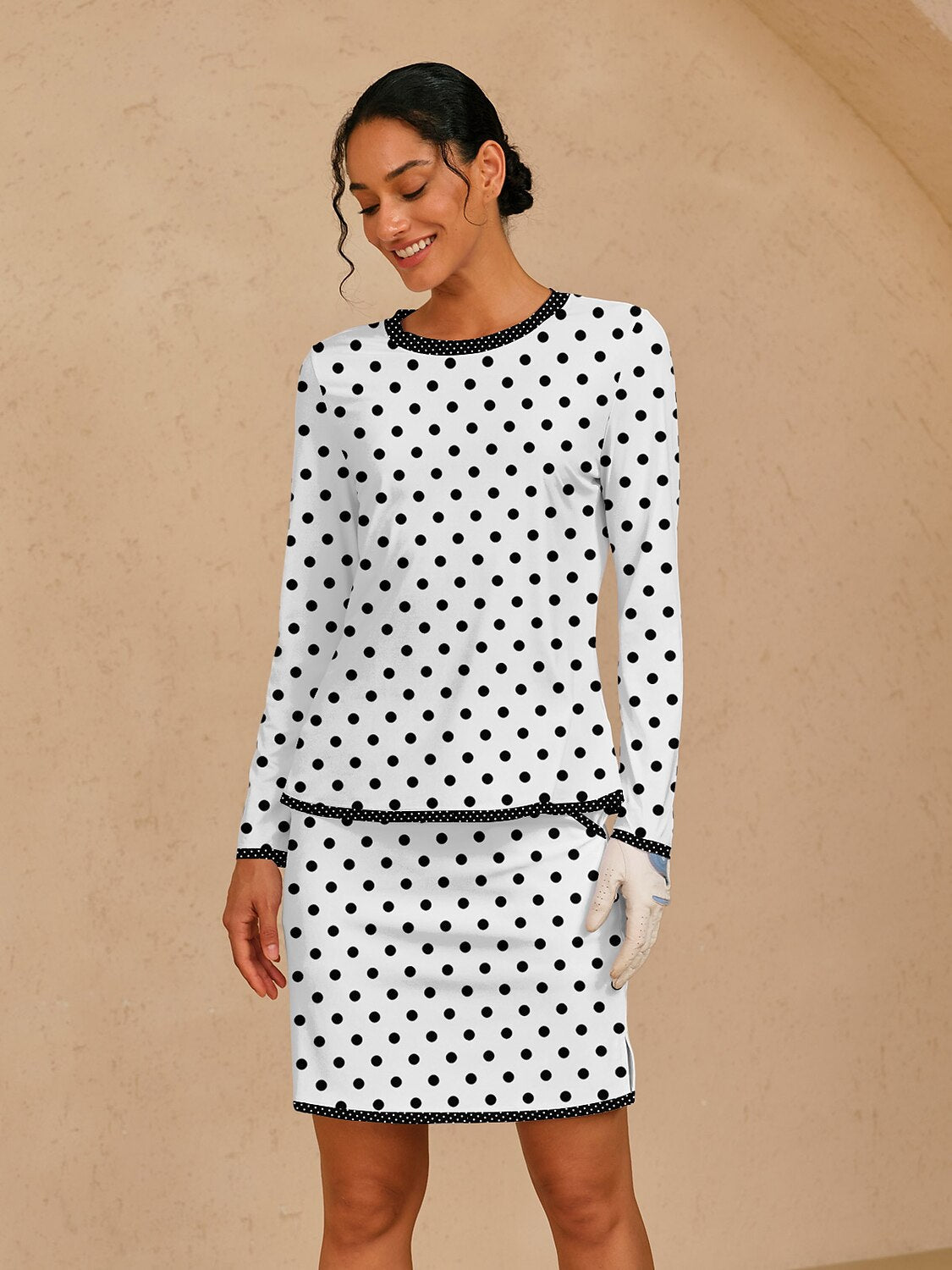 Hyper-prep Silky Ruffle Polo Top UPF50+