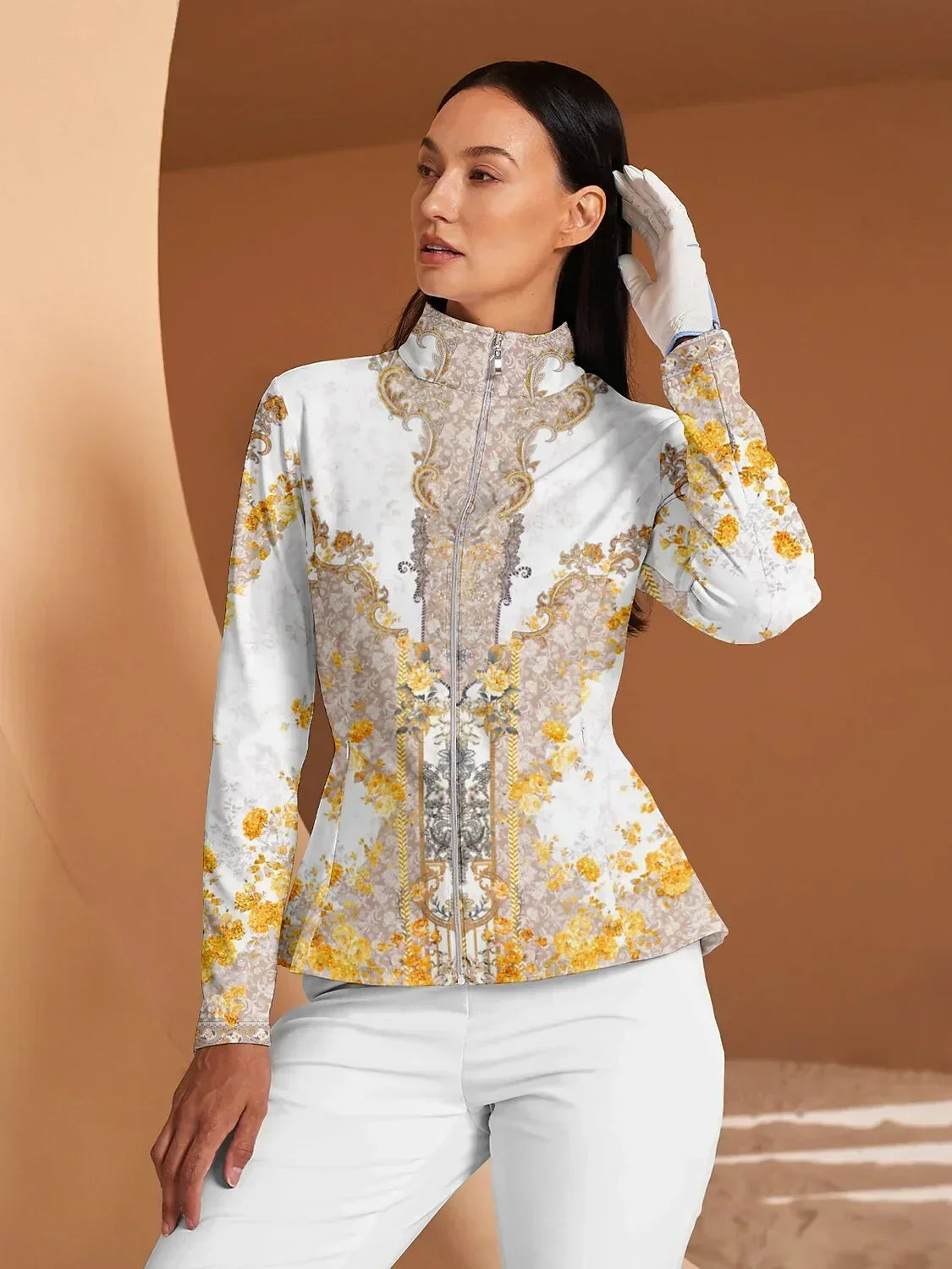 Botanical Energy Ruffle Golf Jacket Sun Protection