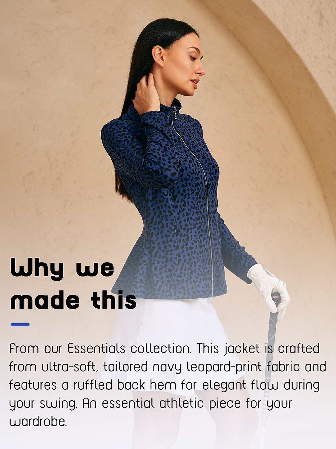 More Than Basic Ruffle Leopard Golf Jacket