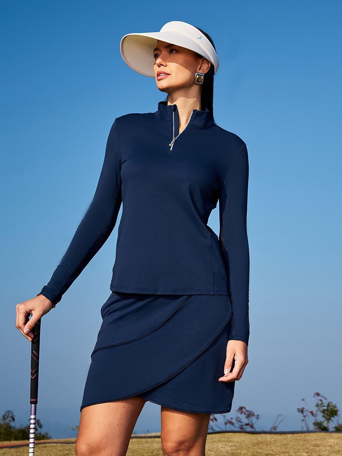 Premium Long Sleeve Mock Neck Mesh Quarterzip UPF50+